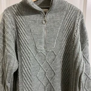Gray Cable Knit Sweater